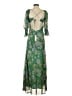Olivaceous 100% Polyester Paisley Green Casual Dress Size S - photo 2