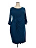 Connected Apparel Solid Blue Cocktail Dress Size 18 - photo 1