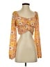 madden nyc 100% Polyester Orange Long Sleeve Blouse Size S - photo 1