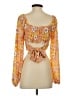 madden nyc 100% Polyester Orange Long Sleeve Blouse Size S - photo 2