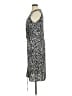 Nordstrom Rack 100% Polyester Animal Print Silver Casual Dress Size L - photo 5