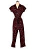 New Look Hearts Burgundy Jumpsuit Size 4 - photo 1