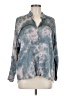 Olivaceous Tie-dye Blue Long Sleeve Blouse Size M - photo 1