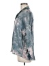 Olivaceous Tie-dye Blue Long Sleeve Blouse Size M - photo 5