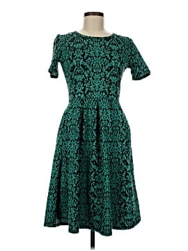 calvin klein regular fit dress shirt LuLaRoe Julia Dress XL | Blue Green Geometric Pattern main image 0