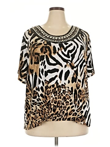 Susan Graver Short Sleeve Blouse (view 1)