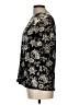 Diana Belle Floral Black Short Sleeve Blouse Size L - photo 5