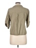 Zara Tan 3/4 Sleeve Button-Down Shirt Size M - photo 2
