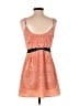 Cope 100% Polyester Paisley Orange Casual Dress Size S - photo 2
