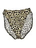 Unbranded 100% Nylon Animal Print Gold Brown Swimsuit Bottoms Size 12 - photo 1