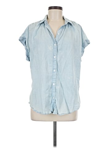 a.n.a. A New Approach Sleeveless Button-Down Shirt (view 1)