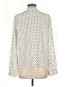 Talbots 100% Polyester Polka Dots Ivory Long Sleeve Blouse Size L - photo 2