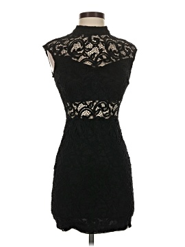 lace short dress black Sevila Long Sleeve Mini Dress in Bubble Black Lace , Bodycon main image 0