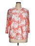 Emily Daniels Floral Orange 3/4 Sleeve Blouse Size XL - photo 1