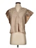 S'edge Tan Short Sleeve Blouse Size S - photo 1