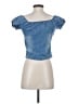 mebon Blue Short Sleeve Top Size S - photo 2