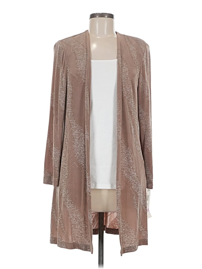 R & M Richards Cardigan Sweater In Brown