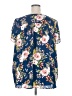 Torrid Floral Blue Short Sleeve Blouse Size 2X (estimated) - photo 2