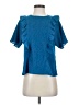 Express Outlet Blue Short Sleeve Blouse Size XS - photo 1