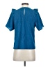 Express Outlet Blue Short Sleeve Blouse Size XS - photo 2