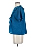 Express Outlet Blue Short Sleeve Blouse Size XS - photo 5