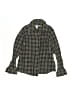 Bonpoint Plaid Green Long Sleeve Button-Down Shirt Size 6 - photo 1