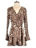 Easel 100% Polyester Animal Print Brown Romper Size S - photo 1