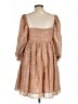 Judith March 100% Polyester Stars Tan Casual Dress Size L - photo 2