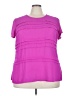 Worthington 100% Polyester Pink Short Sleeve Top Size 3X - photo 1