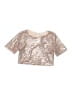 Knit Works 100% Polyester Metallic Gold 3/4 Sleeve Blouse Size 10 - photo 1