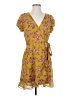 Collective Concepts 100% Polyester Floral Yellow Casual Dress Size S - photo 1