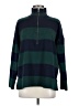 Blu Pepper Stripes Green Turtleneck Sweater Size M - photo 1