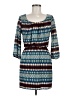 City Triangles 100% Polyester Print Blue Casual Dress Size M - photo 1