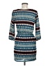 City Triangles 100% Polyester Print Blue Casual Dress Size M - photo 2