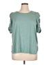 Max Studio Green Short Sleeve Top Size 1X - photo 1