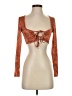 Shein Orange Long Sleeve Top Size 2 - photo 1
