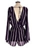Peppermint 100% Polyester Stripes Purple Romper Size S - photo 2