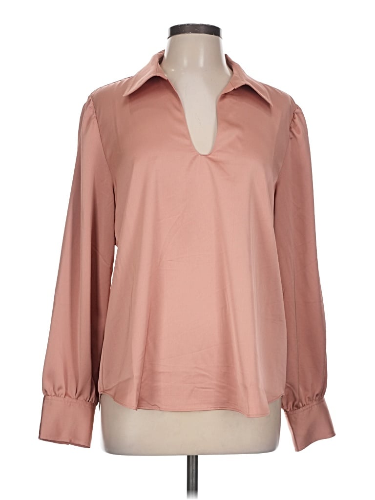 Pre-owned Jcrew Long Sleeve Blouse In Pink