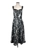 Kensie 100% Polyester Metallic Silver Cocktail Dress Size 8 - photo 1