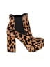 Sam Edelman Animal Print Brown Ankle Boots Size 5 1/2 - photo 1