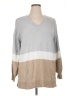 Lane Bryant 100% Acrylic Color Block Gray Pullover Sweater Size 14 - 16 Plus - photo 1