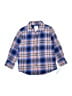 Carter's 100% Cotton Plaid Blue Long Sleeve Button-Down Shirt Size 2T - photo 1