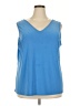 Nina Leonard Blue Sleeveless T-Shirt Size 2X - photo 1