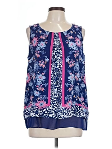 Rose + Olive Sleeveless Blouse (view 1)