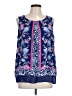 Rose + Olive 100% Polyester Blue Sleeveless Blouse Size L - photo 1