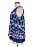 Rose + Olive 100% Polyester Blue Sleeveless Blouse Size L - photo 5
