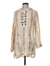 L Space 100% Viscose Ivory 3/4 Sleeve Blouse Size M - photo 1