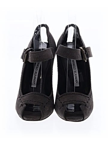 Manolo Blahnik Suede Heels (view 2)