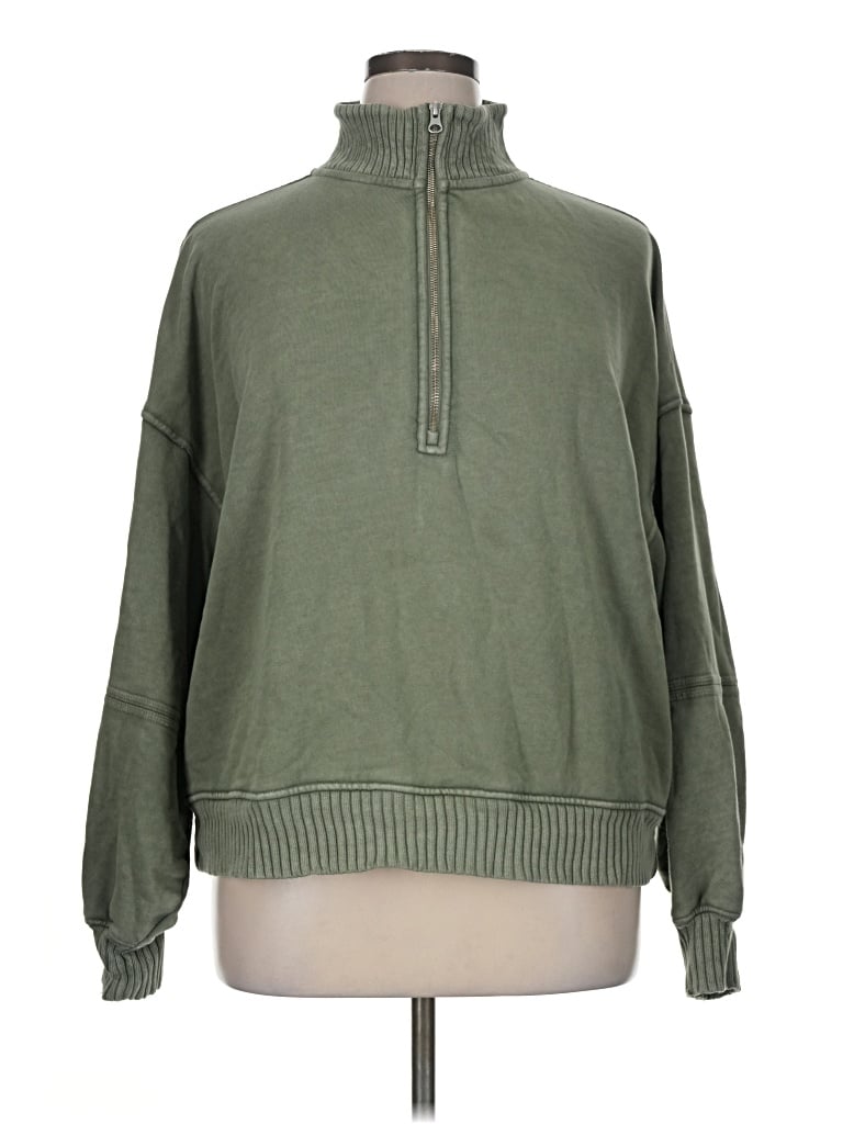 Pre-owned Aerie Pullover Sweater In Green