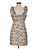 Endless Rose 100% Polyester Print Tan Casual Dress Size M - photo 2